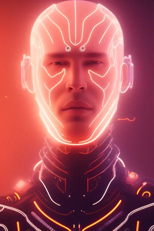 cyberpunk, head, men, portrai, tron