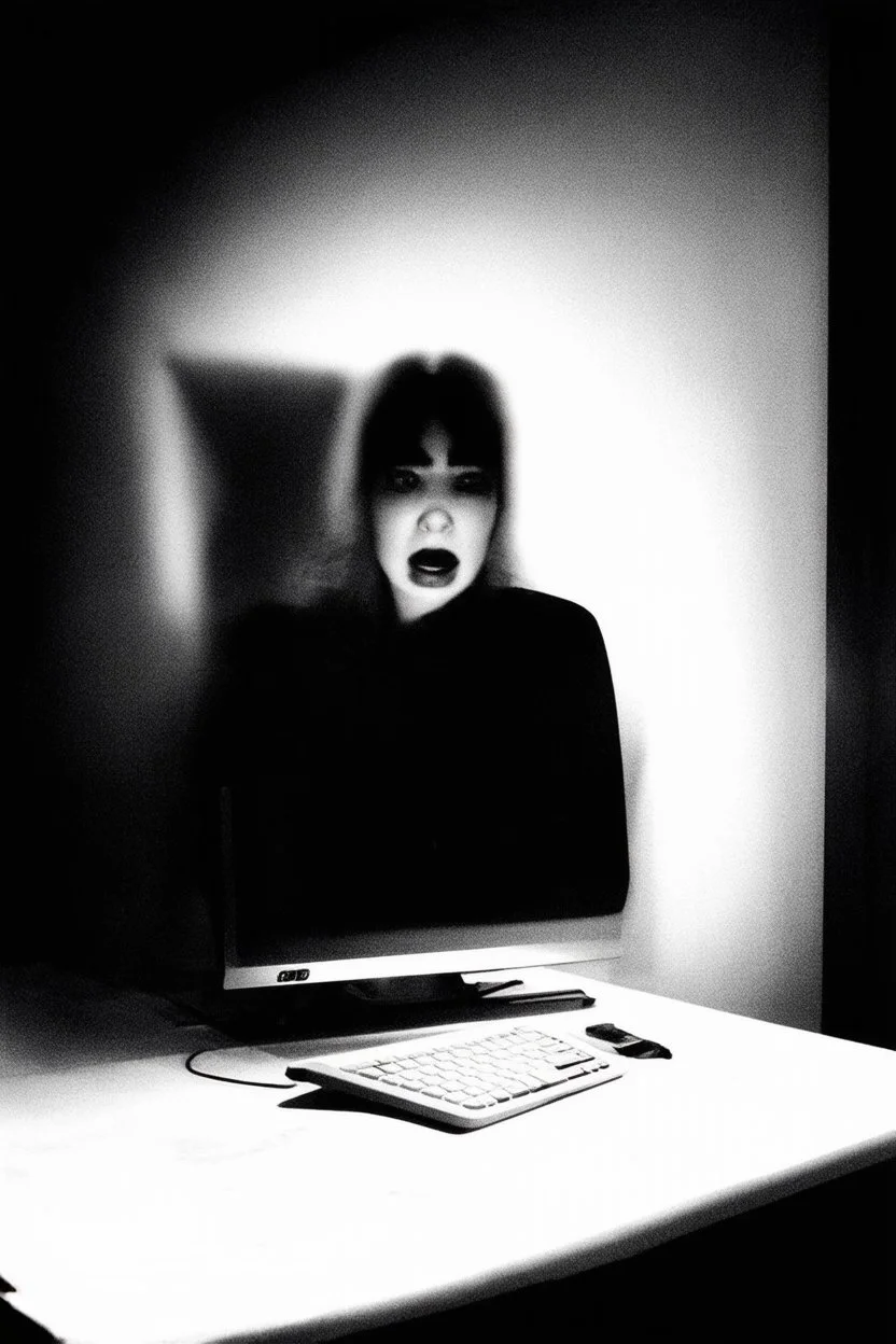 solana king liquidation flush shadow face in a dark room looking at computer oracle of delphi seeing the future in the style of surrealism black and white