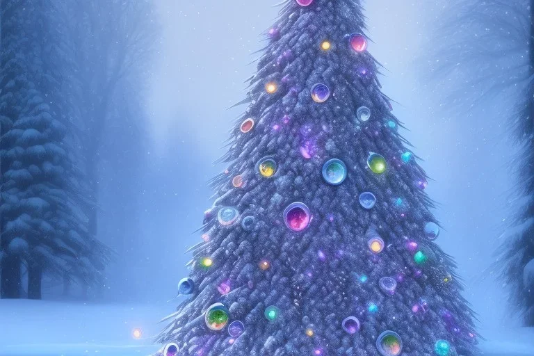  Winter tree made out of gems