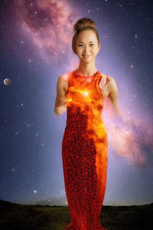 Portrait lady, full body shot, full-color long shot FantasyAstronomy