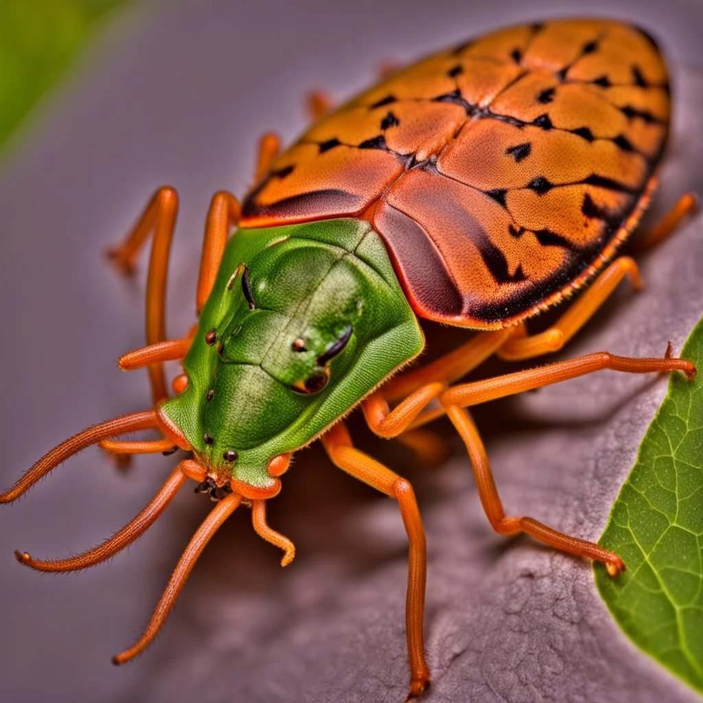 a man-faced_stink_bug, Catacanthus_incarnatus macro HDR photo