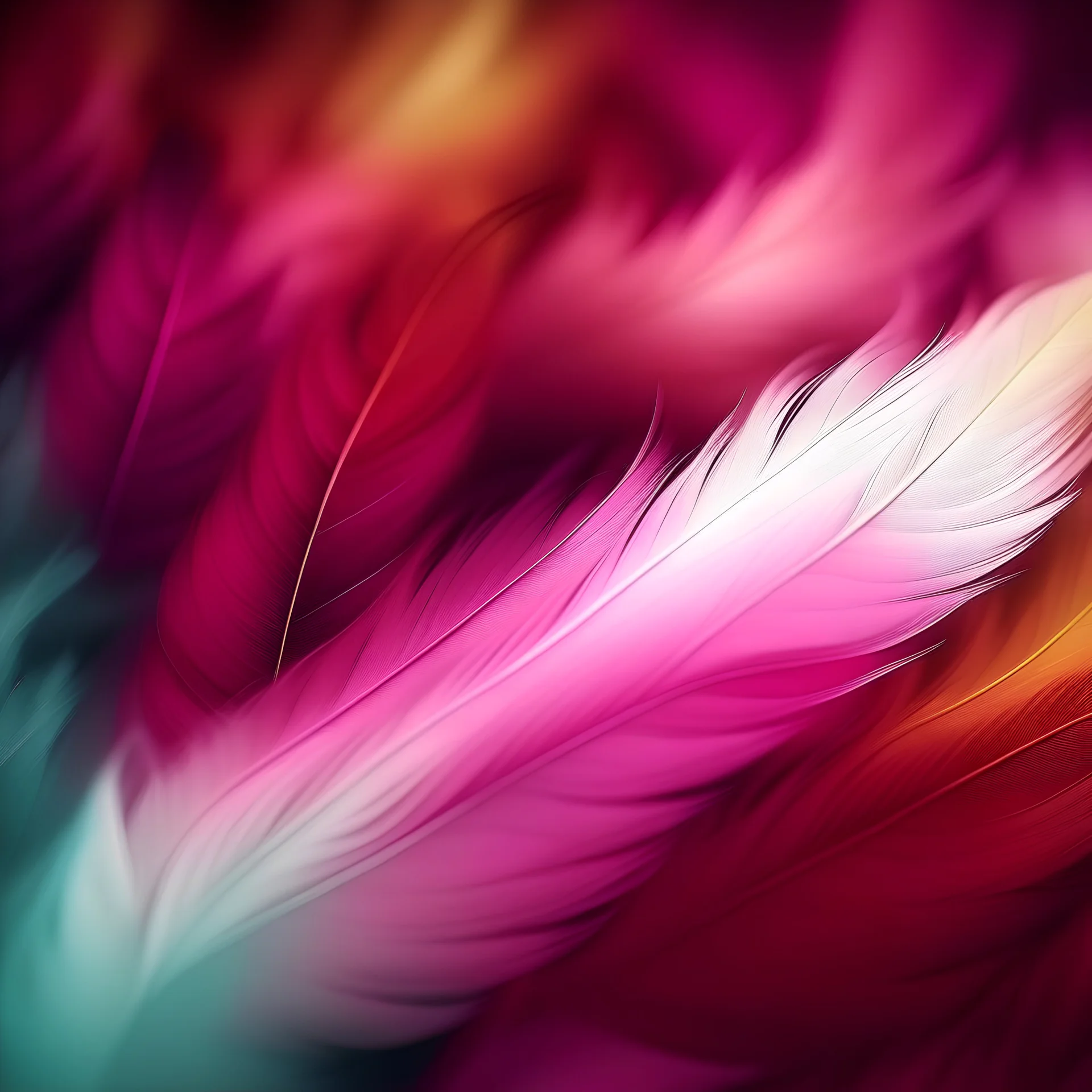 Beautiful maroon patternsAbstract feather rainbow patchwork background. Closeup image of white fluffy feather under colorful pastel neon foggy mist. Fashion Color Trends Spring Summer soft focus.