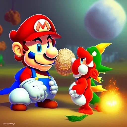 Mario eating bowser,