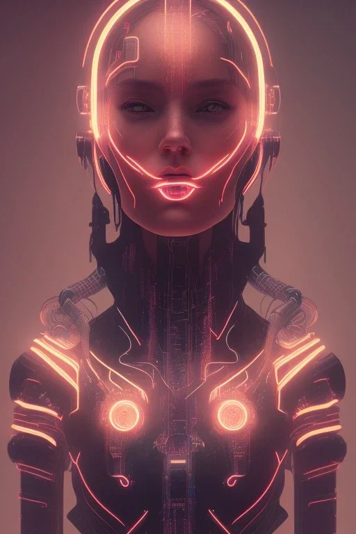 cyberpunk, head, women, portrai, tron, cyborg