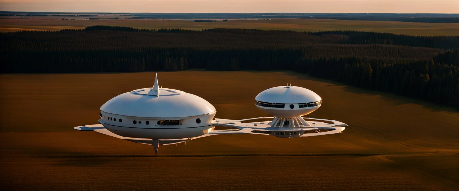 Tic-Tac shaped alien spaceship floating 50 meters off the ground in Alberta, cinematic, Fuji Film, Anamorphic lens, deep depth of field