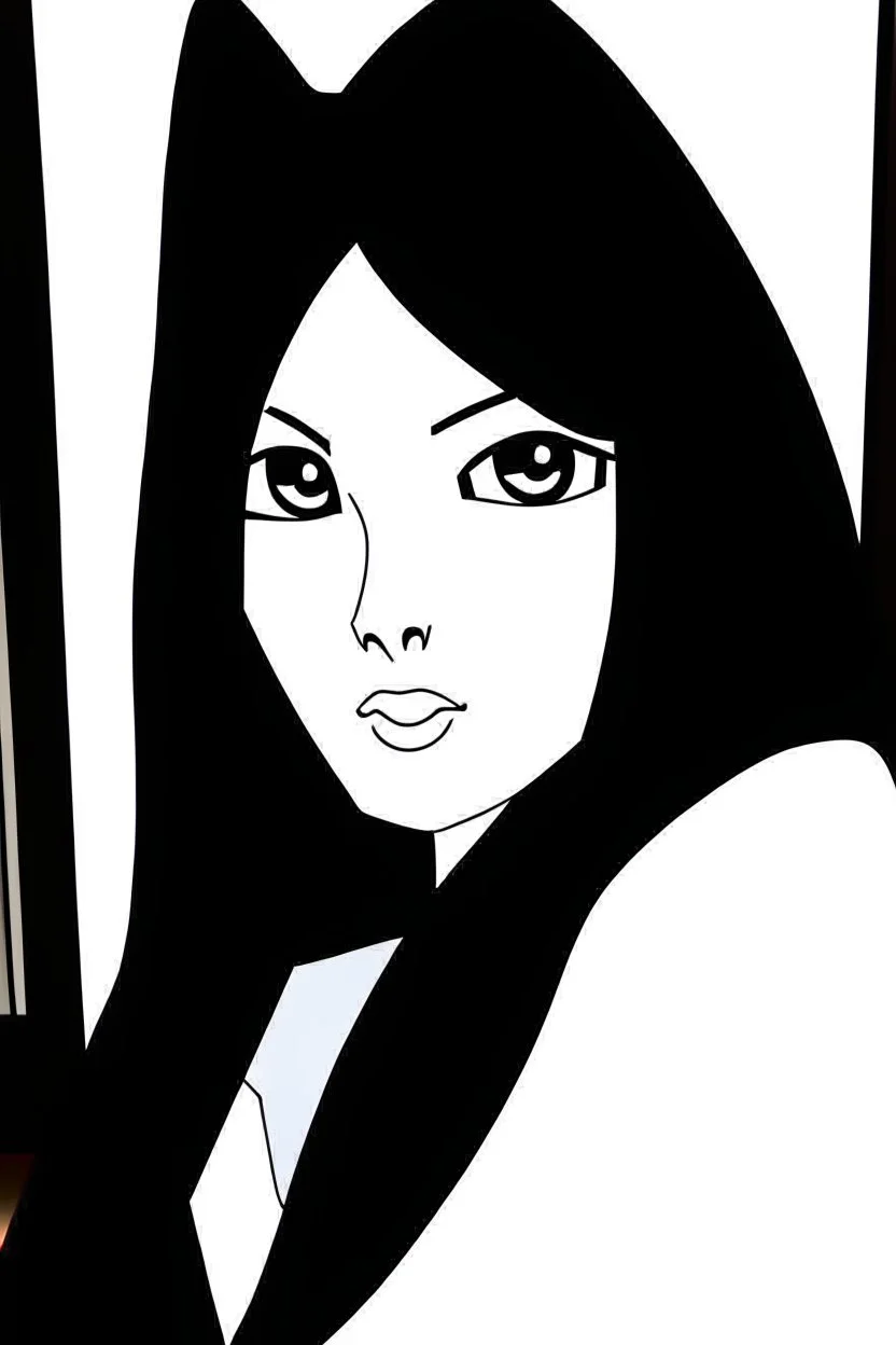 A brunette girl, in the style of Tite Kubo's Bleach