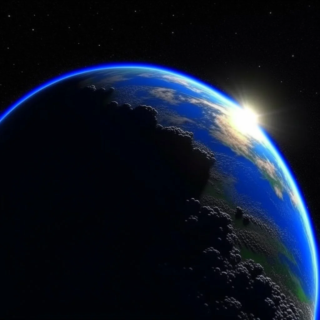 An image of a planet from space showing the natural beauty of the universe and inspiring recent scientific discoveries, 4K