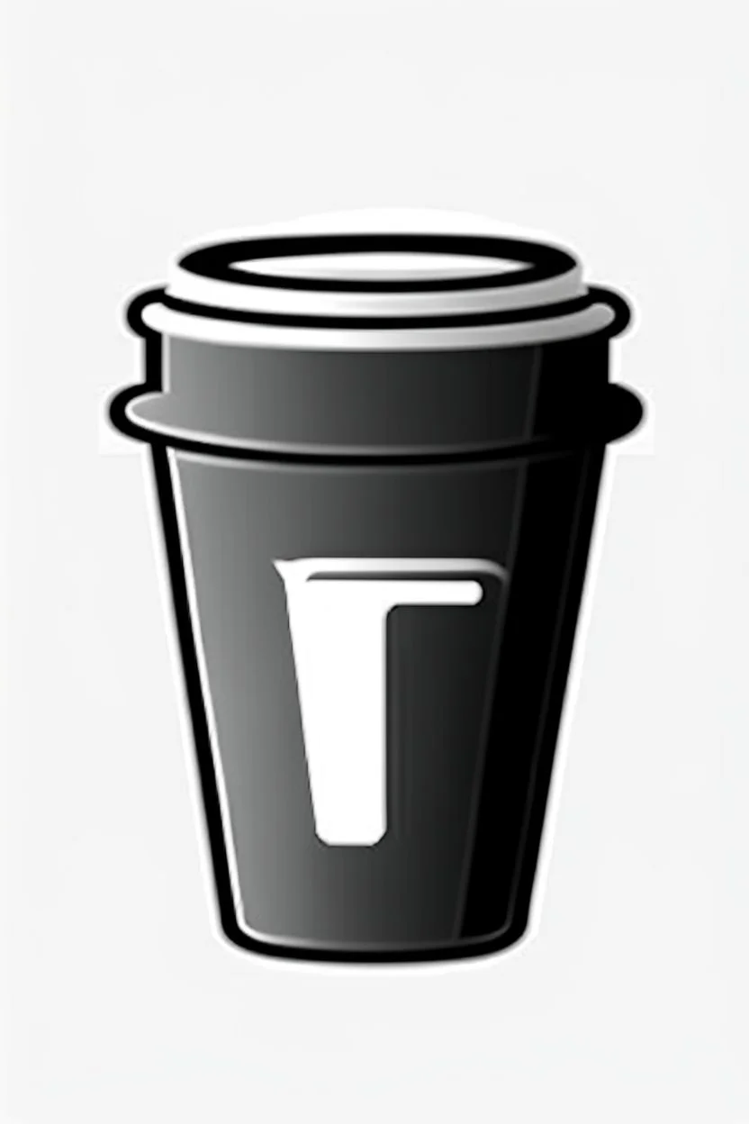 black and white coffee cup logo