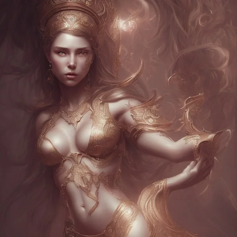 A highly detailed and hyper realistic drawing of a gorgeous and sexy Goddess, trending on artstation, sharp focus, studio photo, intricate details, highly detailed, by greg rutkowski