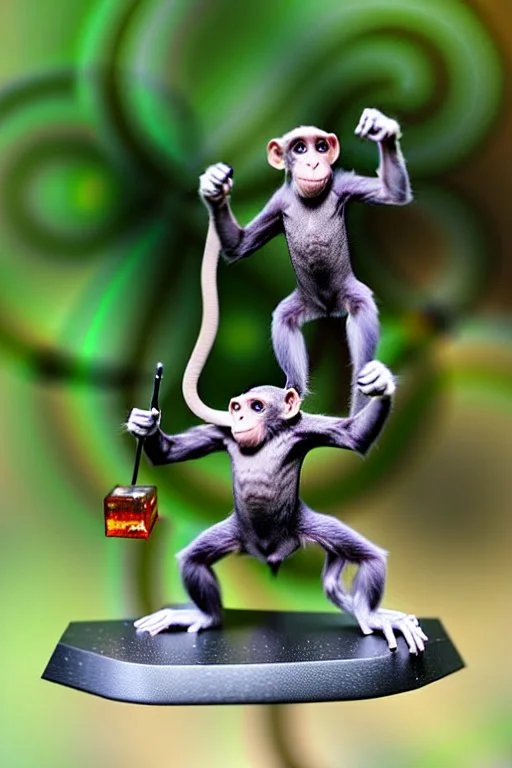 dnd miniature monkey with three arms