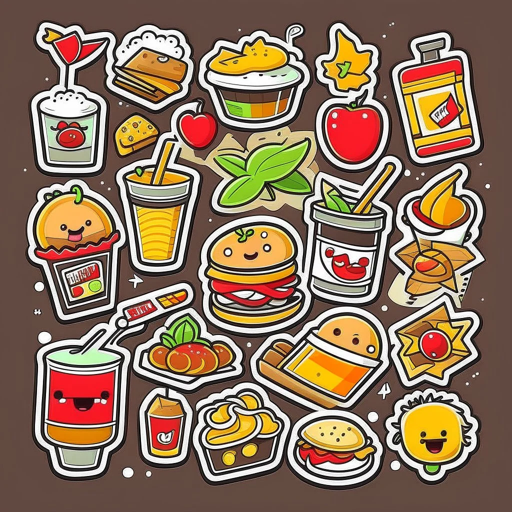 food stickers template