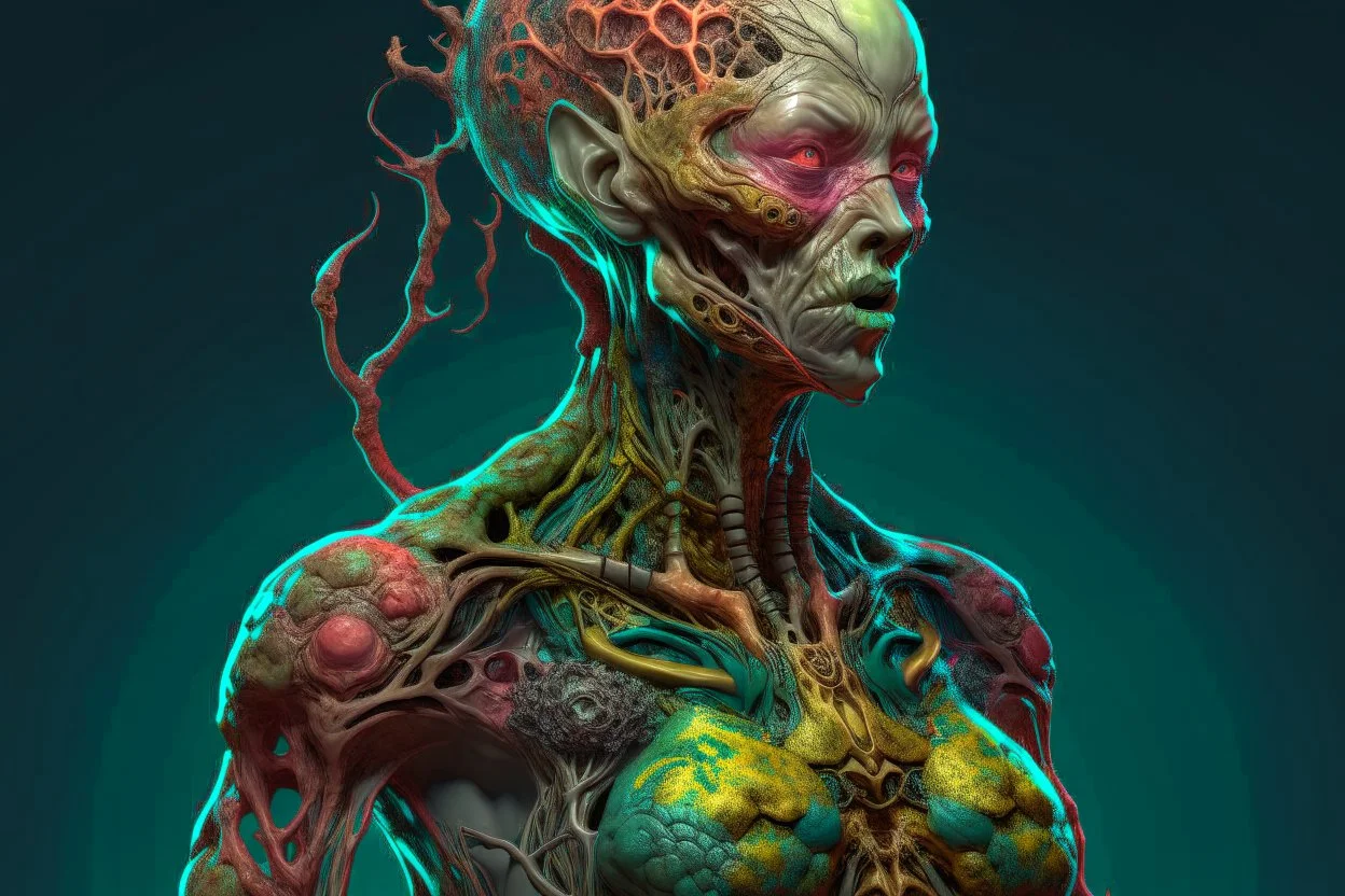 an immensely fertile, parasitized, woman. fecund brood-bearing 8k warped human form, prominently, artful, digital art trending on artstation 8k high res