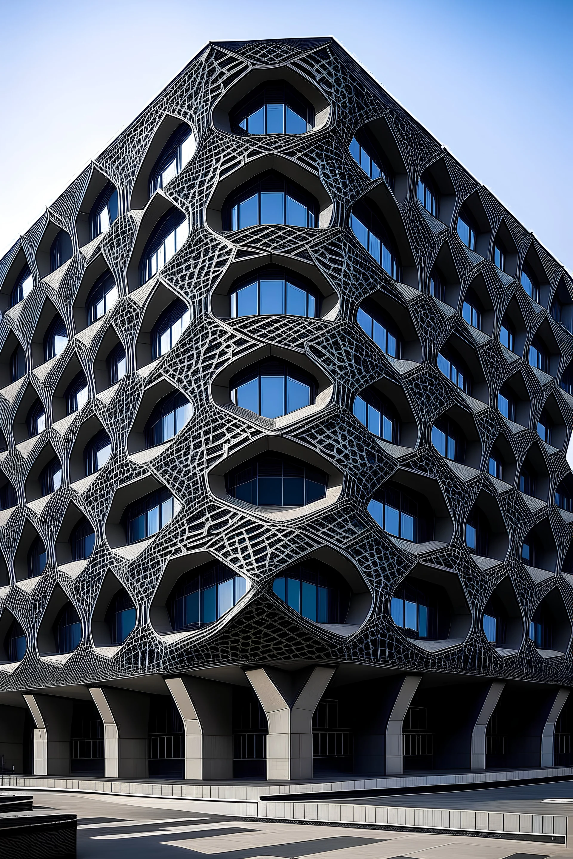 picture of a trigram inspired building