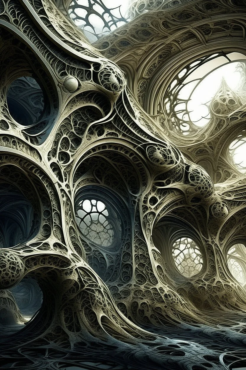 dark fantasy art of a medieval abandoned hall