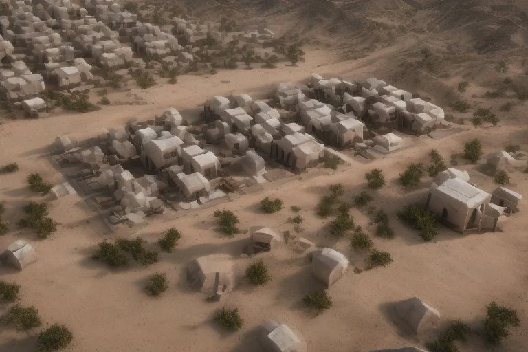 Can you please come up with a design concept for a refugee camp that houses displaces Palestinians that is Meaningful, Not basic, self sufficient and takes into consideration Palestinians culture and religious beliefs in the dessert