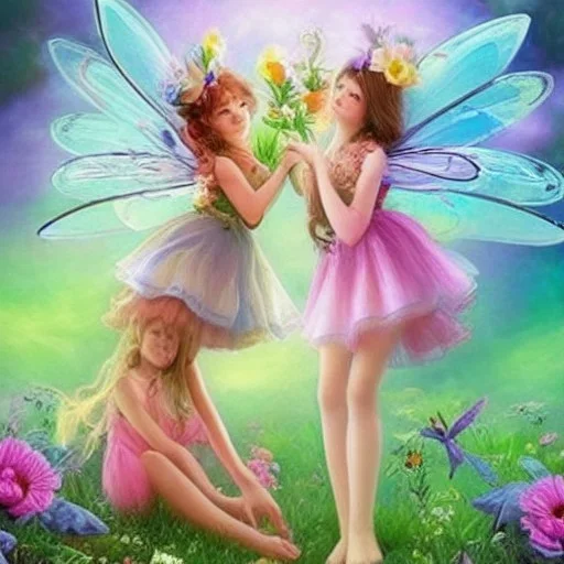 beautiful fairies of the flowers