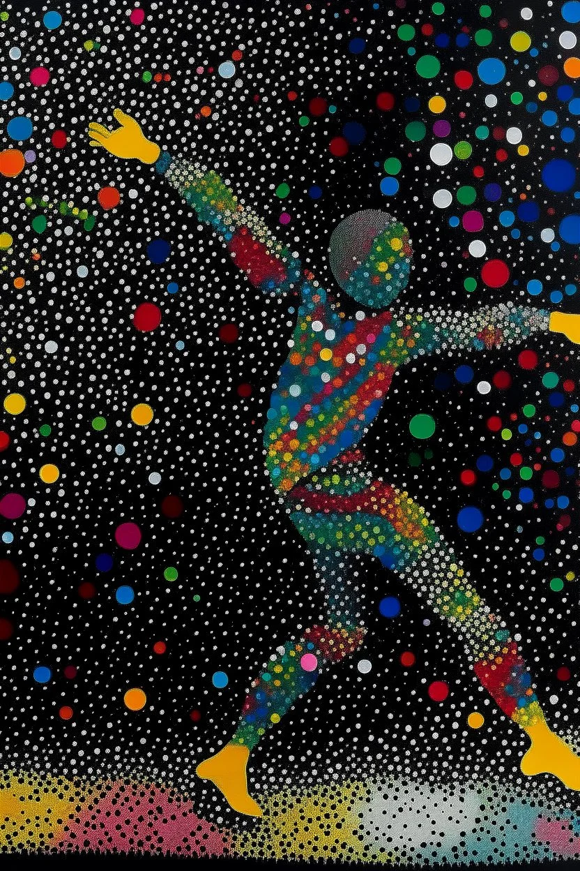 ABSTRACT DOTS DANCING STYLE OF HIROKU OGAI