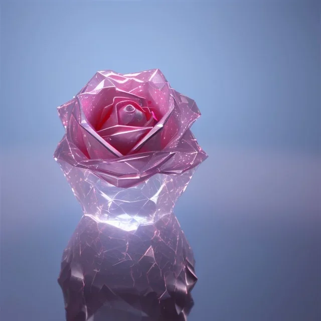 transparent crystal rose