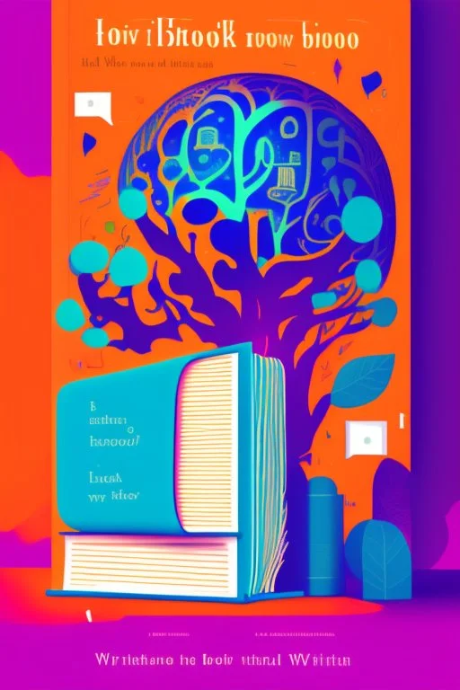 generate a full color front cover illustrtion of book entitled, " how to write a book using AI"