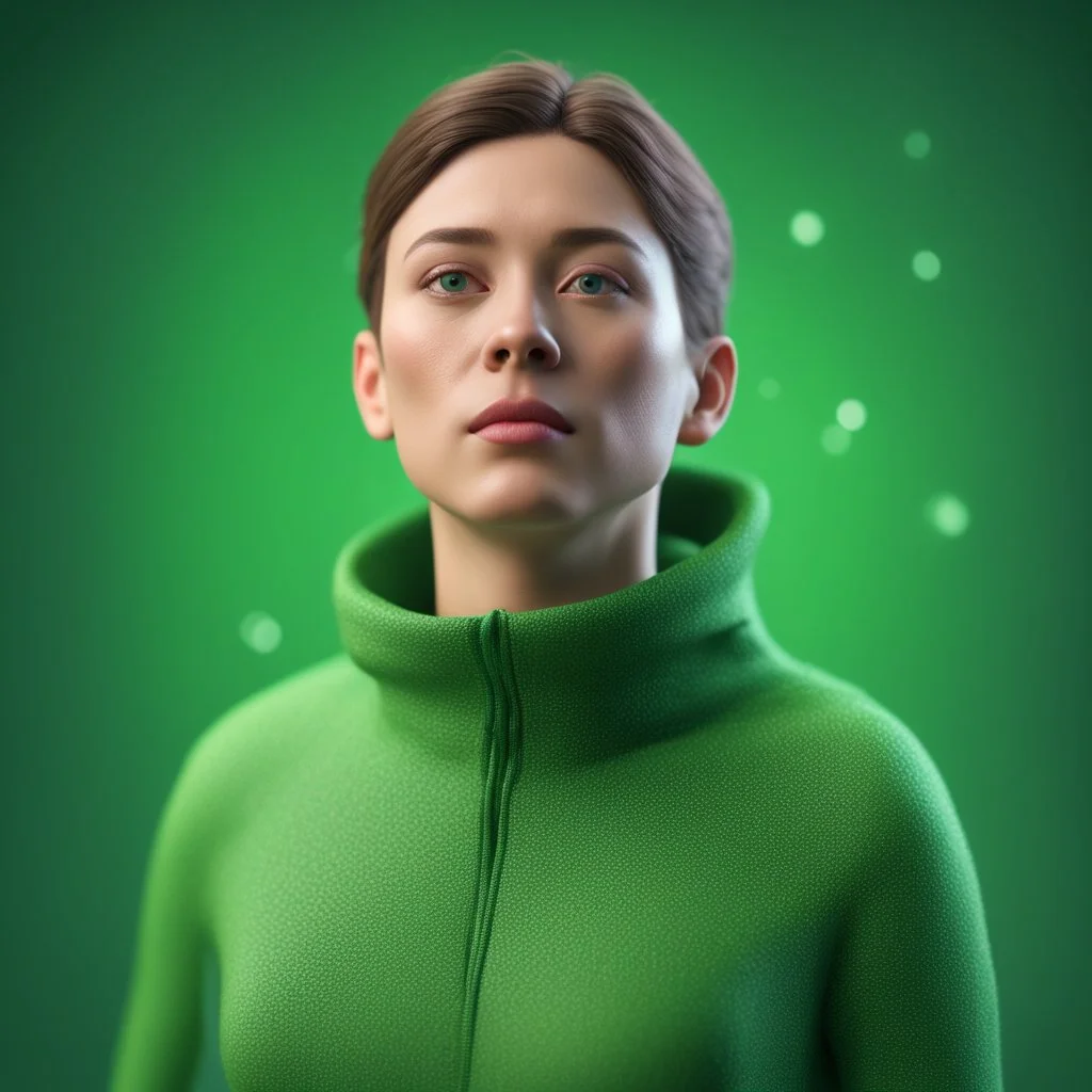 head floating green screen clothes,bokeh like f/0.8, tilt-shift lens 8k, high detail, smooth render, down-light, unreal engine