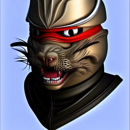 Portrait 3d, très détaillé, animal, anthropomorphique, shinobi