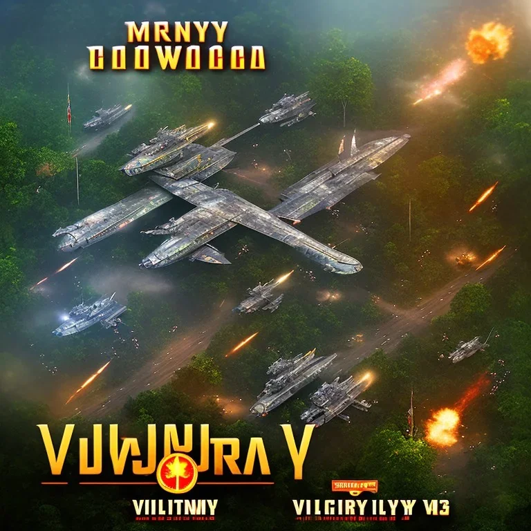 vietnam war. jungle. cd cover. bokeh. lens flare. warm lights. high detailed