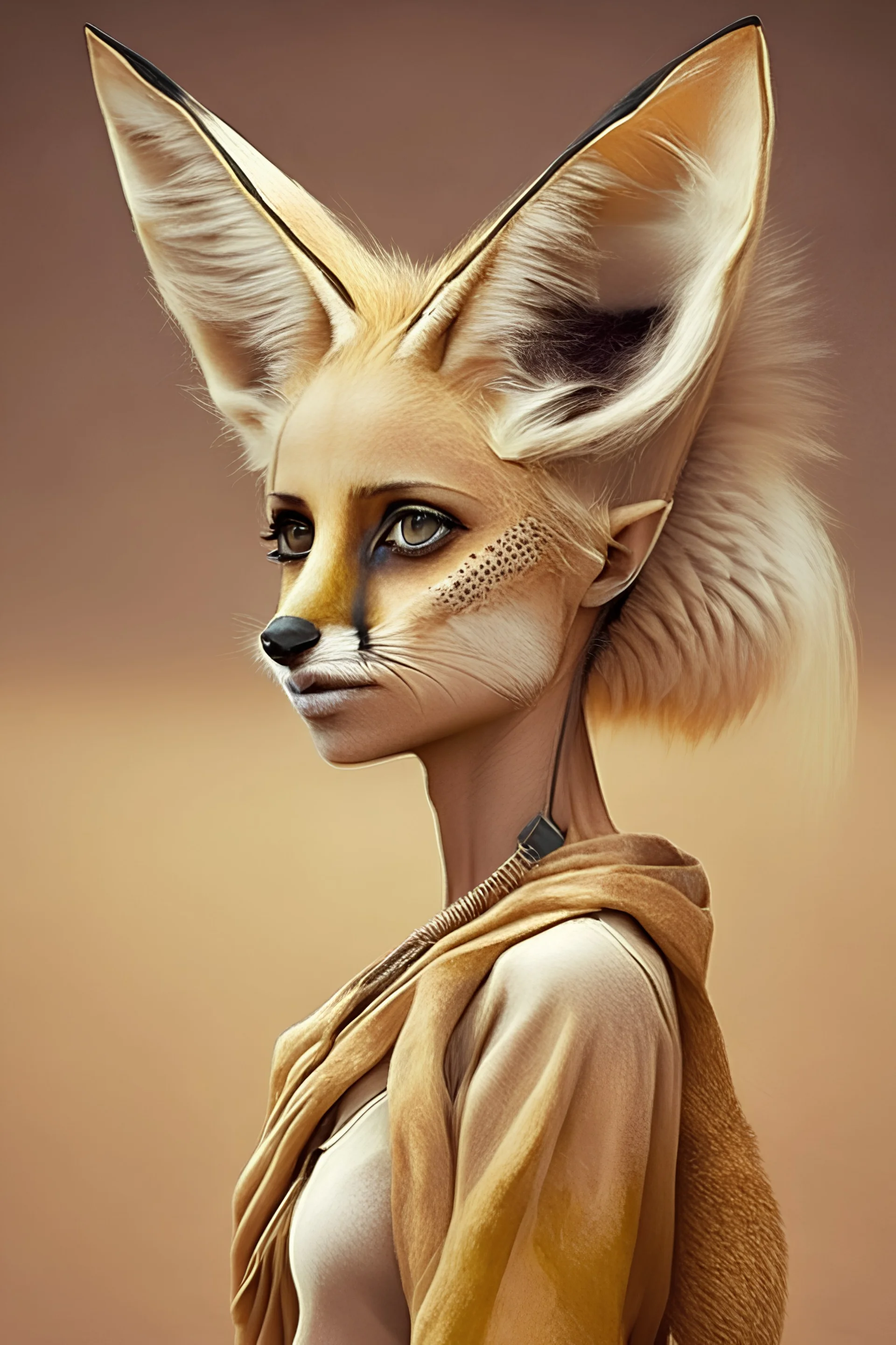 woman fennec fox human