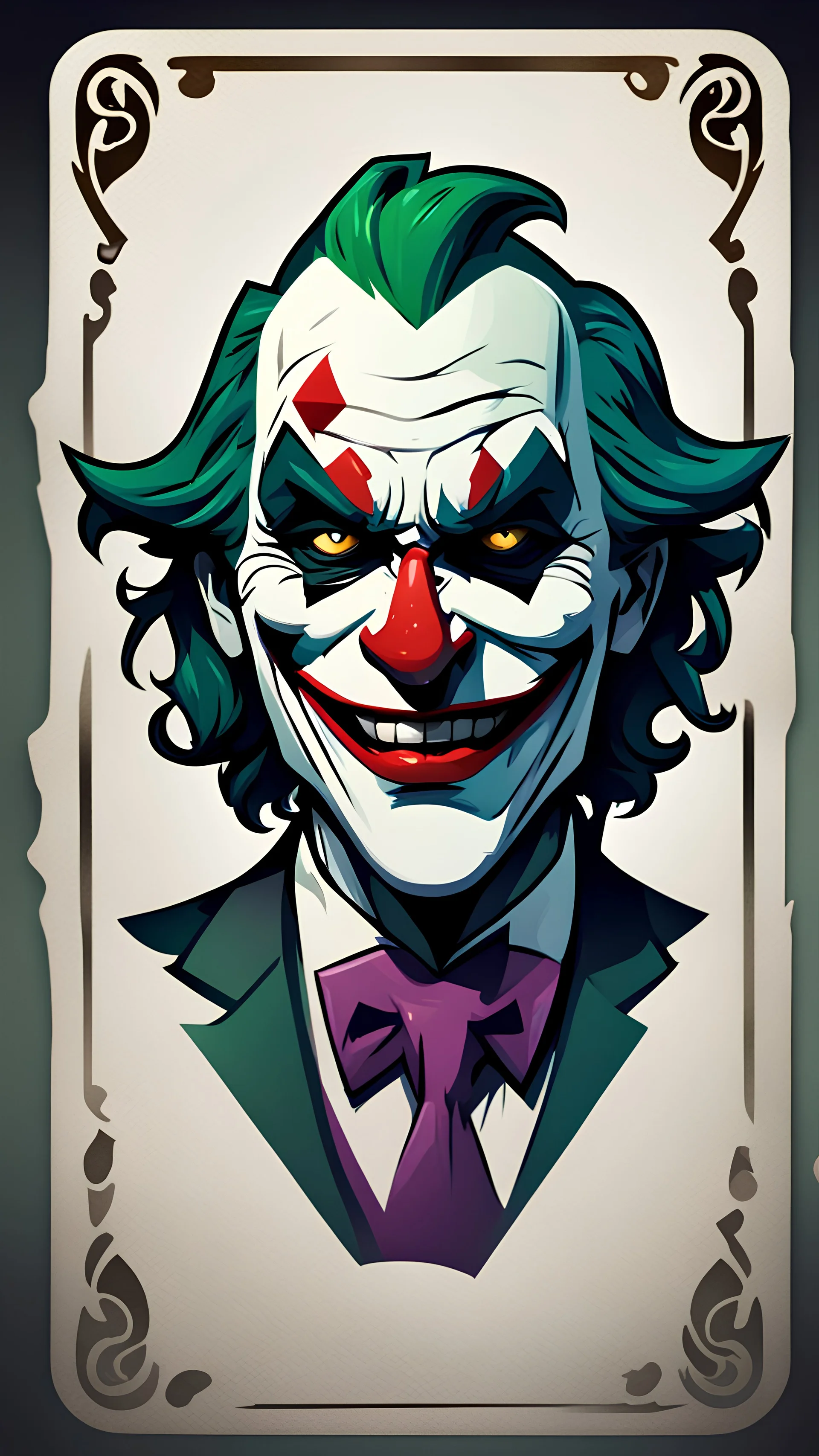 stylized game , joker card