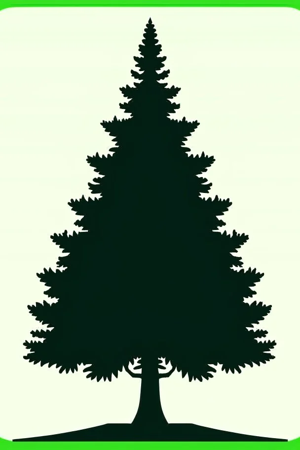 simplistic vector image of a spruce tree