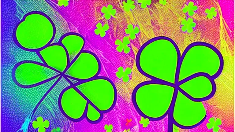 rave poster with Four-leaf clover