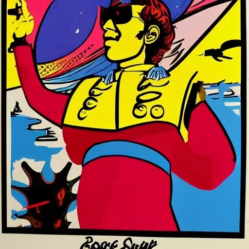 Pop art space cowboy