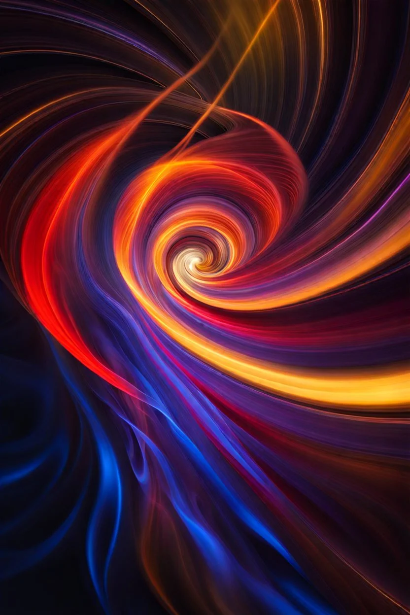 swirling vortex of light and colors