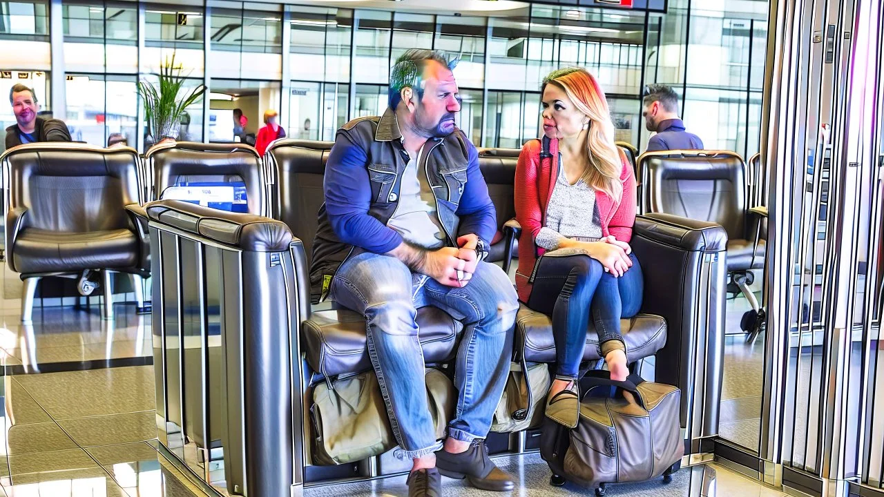 couple being told to leave airport exclusive lounge