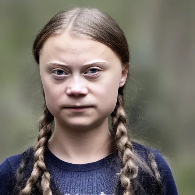 portrait of Greta Thunberg