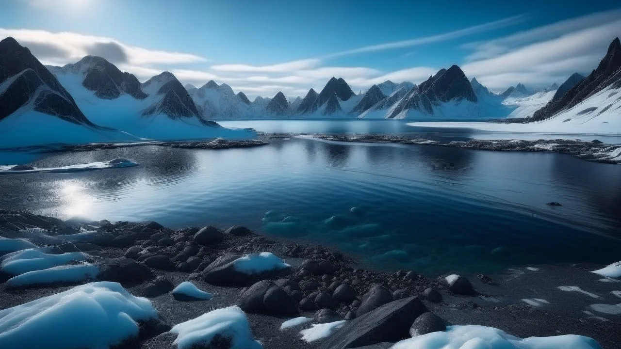 Arctic beautiful landscape, Canon RF 16mm f:2.8 STM Lens, hyperrealistic photography style of unsplash and National Geographic