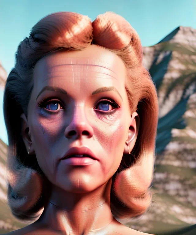 Ultra Realistic retro sci-fi movie, people, classic ovni, 1960 year, waist up view portrait, blonde woman, sweet teenager Jane Fonda face, perfect cyan iris, glow eyes, face makeup, tight latex coat, retro glass helmet, Retro sci-fi style, soft color, highly detailed, unreal engine 5, ray tracing, RTX, lumen lighting, ultra detail, volumetric lighting, 3d, finely drawn, high definition, high resolution.