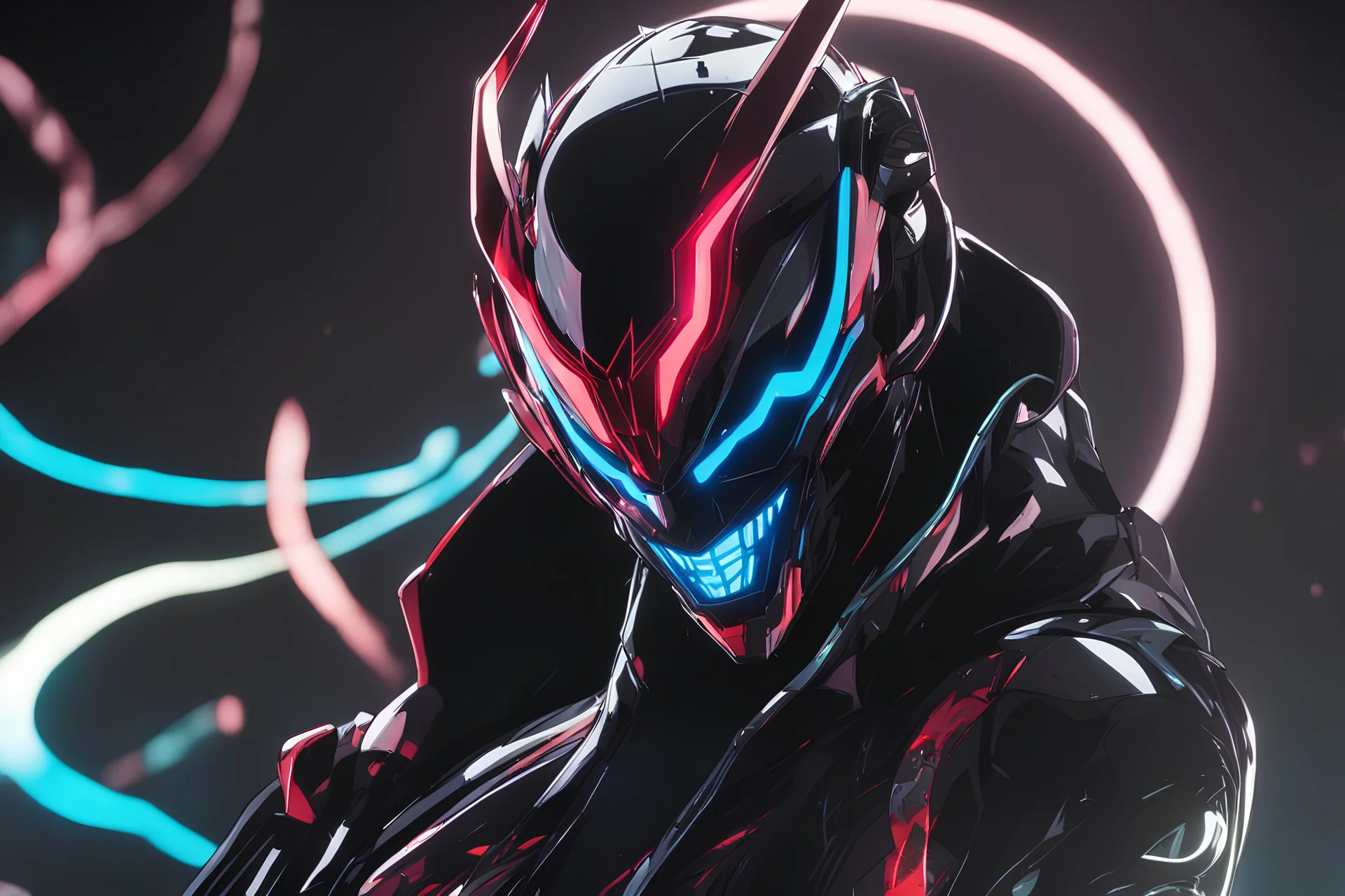 Miles with RGB cyber mask in 8k solo leveling shadow artstyle, Crystal and Symbiote them, neon effect , magic circle, close picture, full body, apocalypse, intricate details, highly detailed, high details, detailed portrait, masterpiece,ultra detailed, ultra quality
