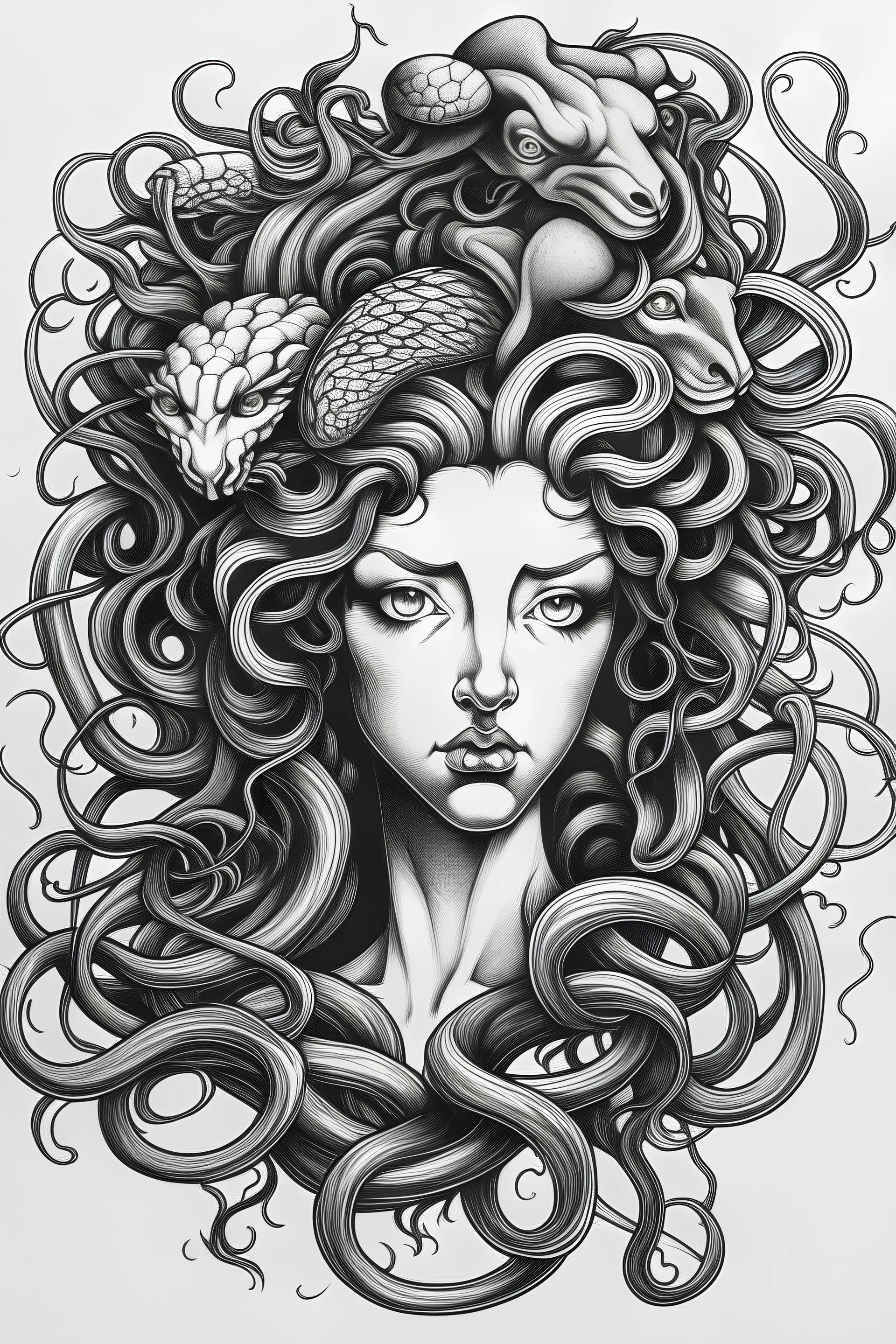 Medusa Mitologia Griega diseño tatoo