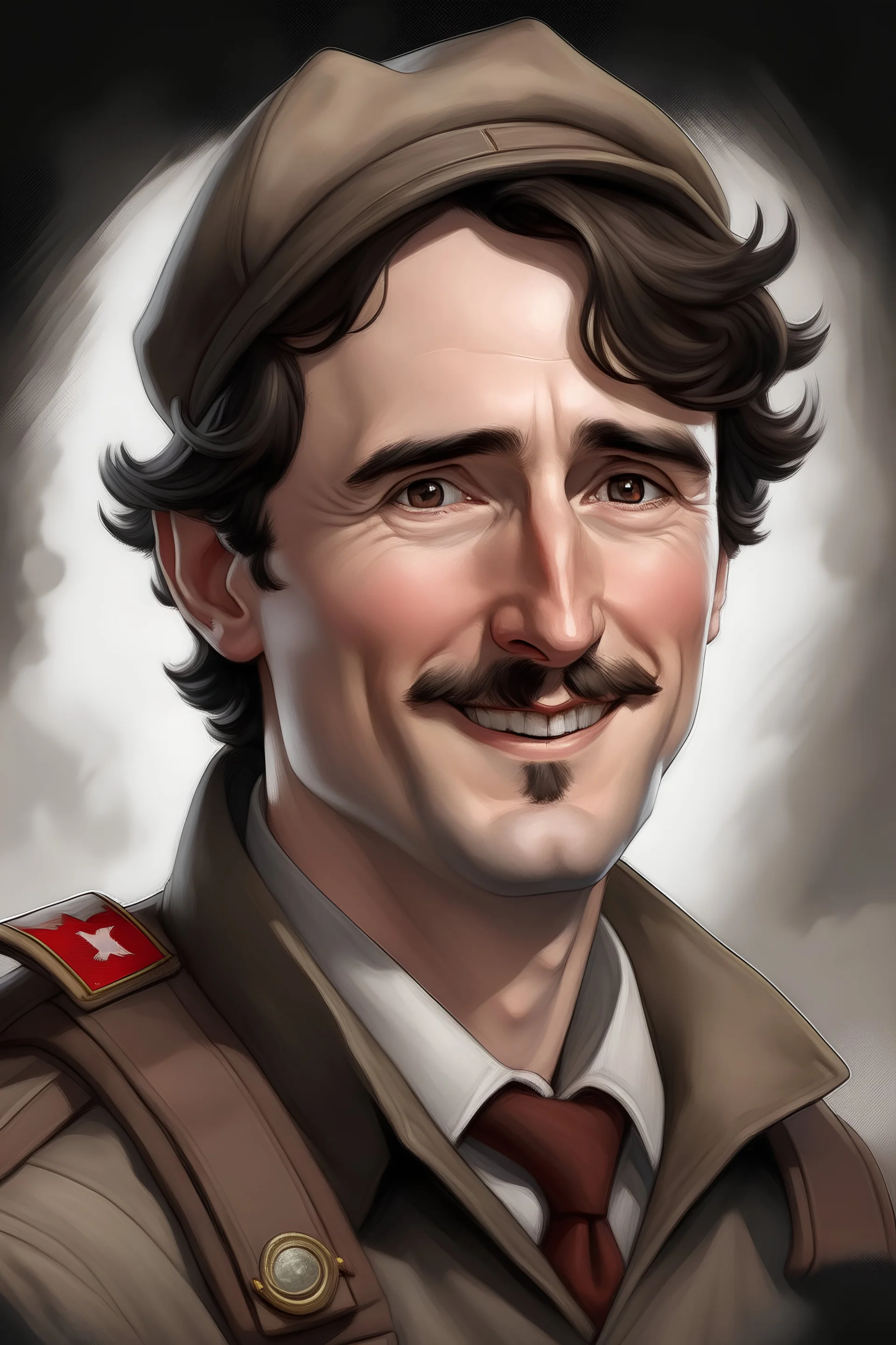 Portrait of Justin Trudeau as a world war 1 hero