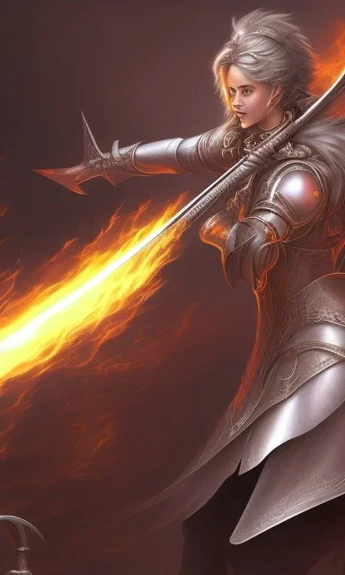 flaming sword