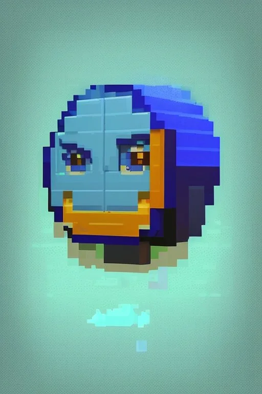 A tiny work of art in the palm of your hand - a coin with the visage of a pixel art character.each contour chosen with care, this masterpiece the essence of retro gaming nostalgia in a single glance.theblocky design of the character's head is a testament to the beauty that can be found in simplicity