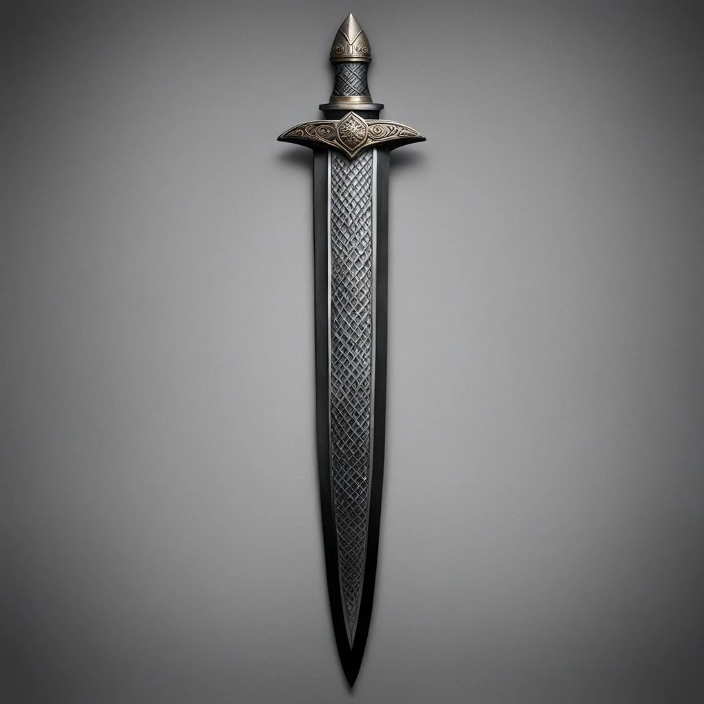 a dagger—its blade curved like a scimitar and its hilt wrapped in scales that look suspiciously like human skin. It weighs more than it should, and the metal is warm to the touch. The runes pulse slightly