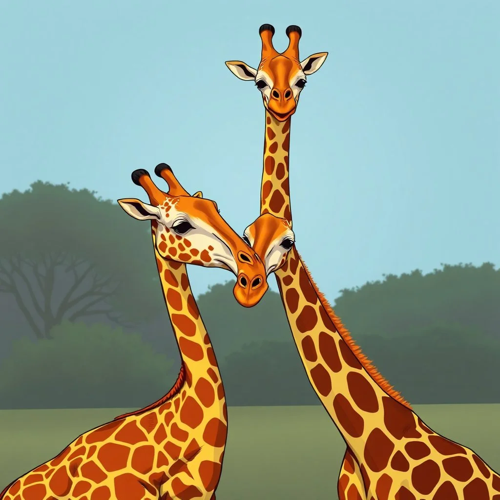 Among giraffes, there's more same-sex than opposite-sex activity. In fact, studies say gay sex accounts for more than 90 percent of all observed sexual activity in giraffes. And they don't just get straight to business. gay cartoon, andy warhol paint style,