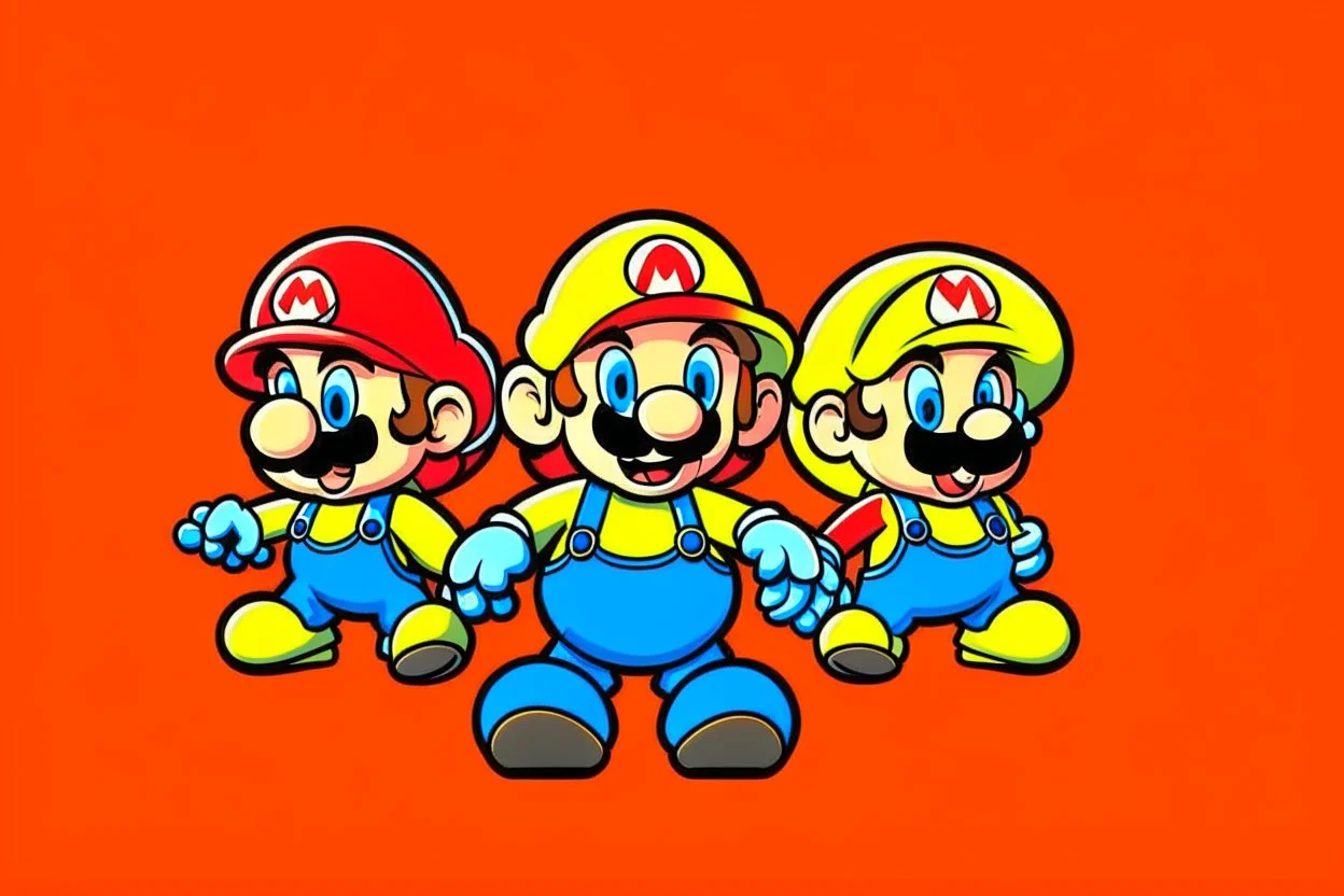 SUPER MARIO theme simple 3 colours