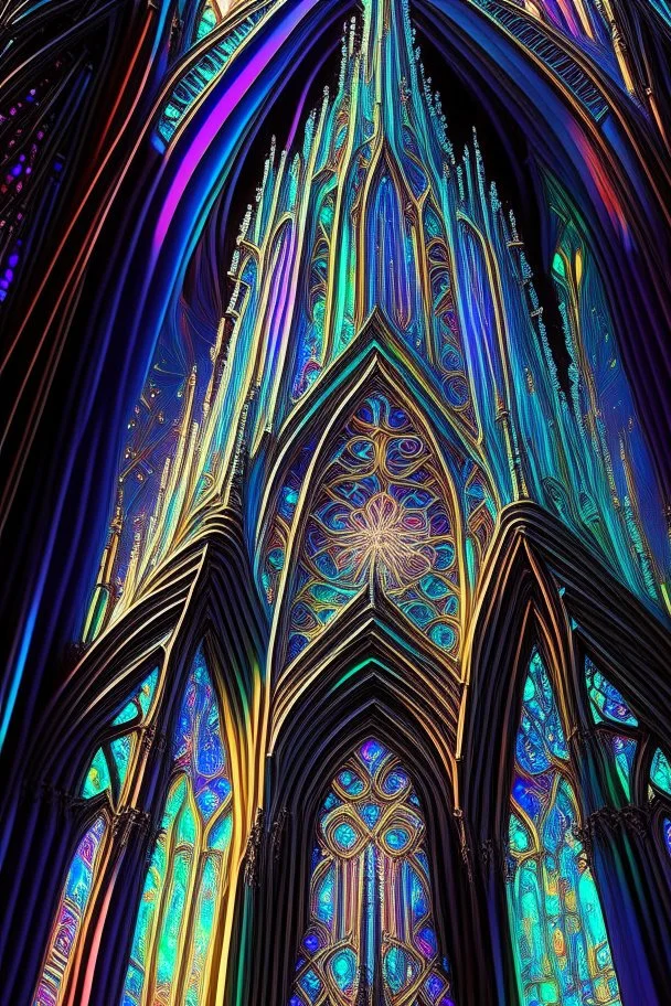 Cathedral beautiful, colorful, complex, detailed, elaborate, eldritch, expansive, ethereal, entangled, elemental, geometric, glowing, gossamer, iridescent, intricate, meticulous, mysterious, noctilucent, serene, radiant, polished