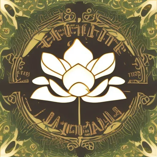 Lotus tea logo , cezane style