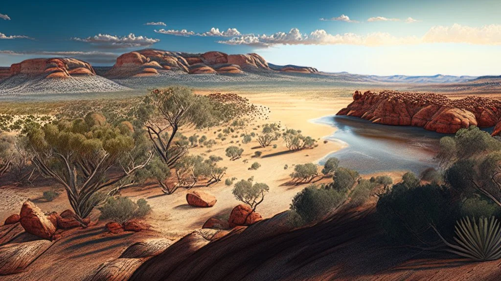 photorealistic view of western australia