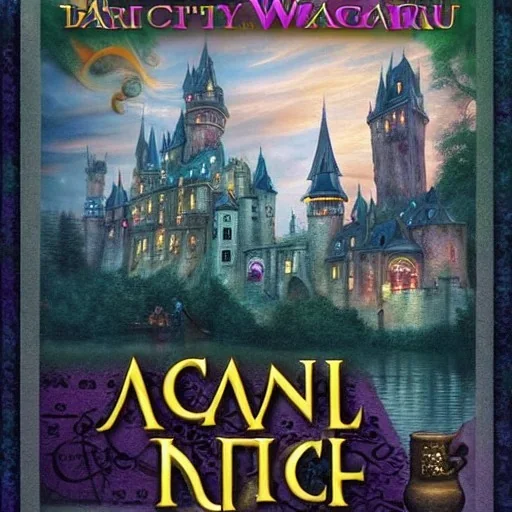 A magical canal city of wizards, witches and warlocks with a castle Mai Kemble style