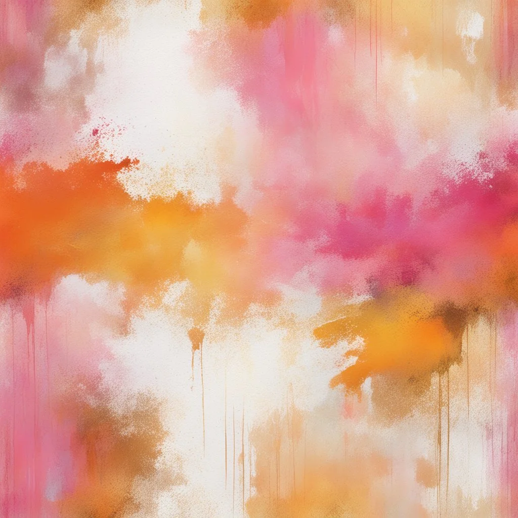 Hyper Realistic grungy-rustic golden, orange, white & pink multicolor & textured-brush-stroke background