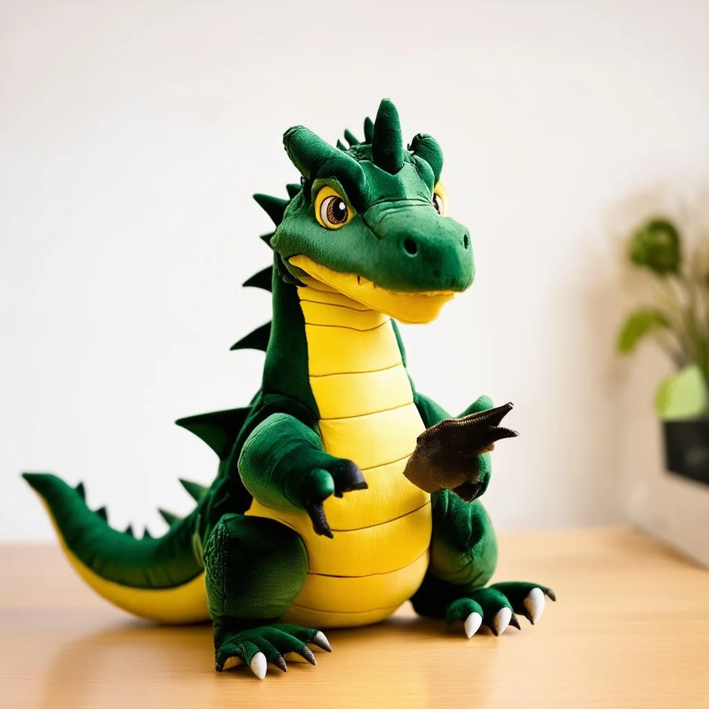 dragon de peluche